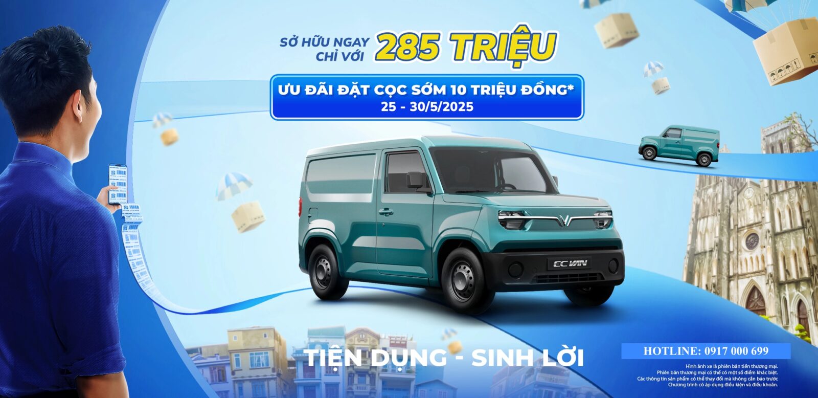 Vinfast van ec minivan 1 Vinfast EC VAN - Xe Tải Điện